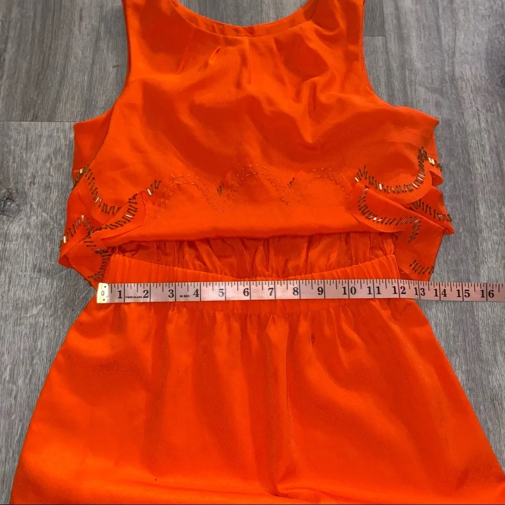 Ted Baker Orange and gold beaded dress